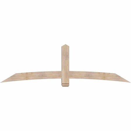 Ekena Millwork Bellingham Smooth Timber Gable Bracket, Douglas Fir, 96"W x 28"H x 5 1/2"D x 5 1/2"F, 7/12 Pitch GBW096X28X0606BEL00SDF